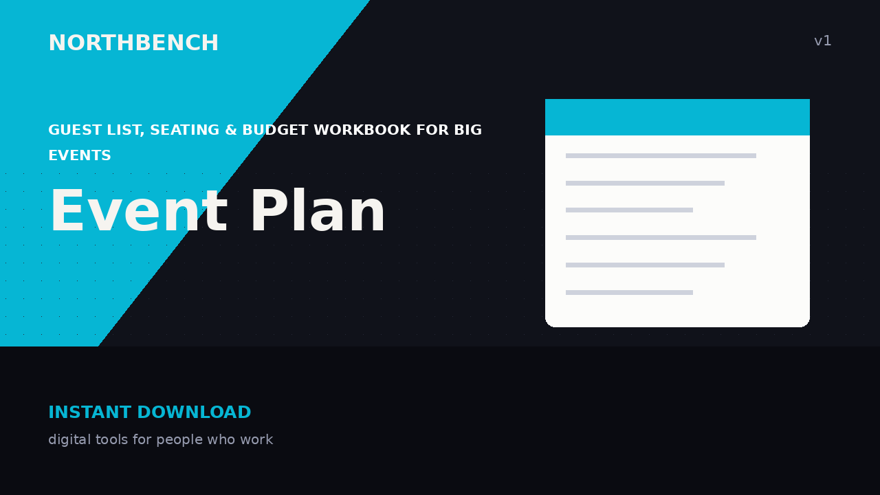 Event Plan cover