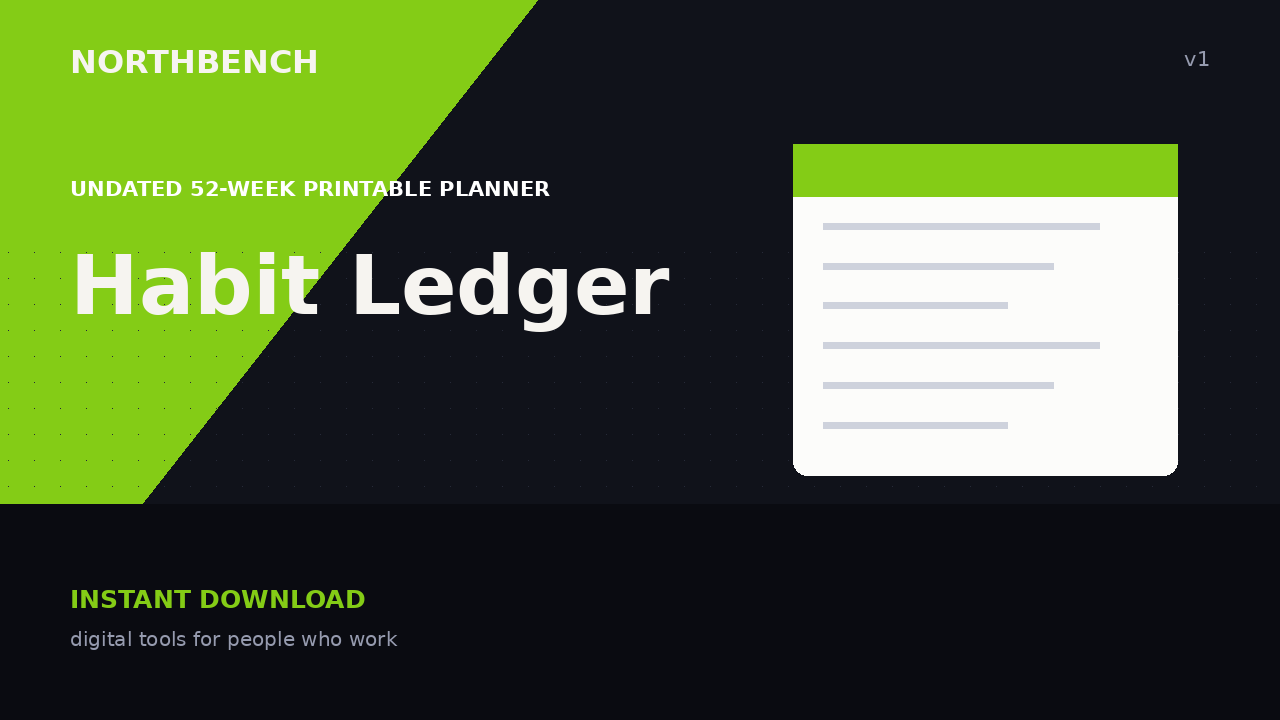 Habit Ledger cover