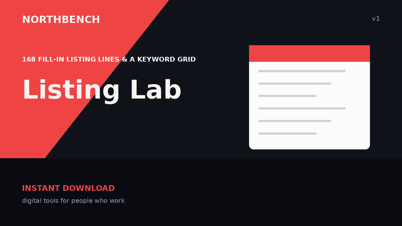 Listing Lab cover